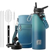 DYSANKY Insulated Water Bottle 40oz - Multiple Insulation Vacuum Sealed Thermos- Portable Sports ...