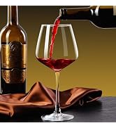 Haoxishui Wine Glasses Set of 2, 16 oz Hand Blown Wine Glasses, Burgundy Wine Glass, Red Wine Gla...