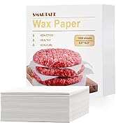 SMARTAKE 6 x 6 Inches Wax Paper, 1000 Pcs Non-Stick Hamburger Patty Paper, Square Sandwich Separa...