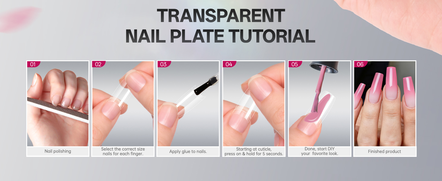 Clear False Nails Tips
