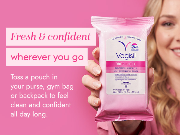 Fresh & confident wherever you go - Odor Block Wipes