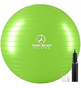 ProBody Pilates Ball Yoga Ball Exercise Ball, Balance Ball or Pregnancy Ball for Stability, Yoga ...