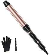 Hahahope 1 1/4 Inch Curling Wand, 1.25 Inch Curling Iron for Long Hair, Large Barrel Ceramic Curl...