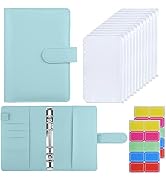 HAUTOCO Budget Binder with Zipper Envelopes Money Organizer for Cash Budgeting, Budget Planner wi...