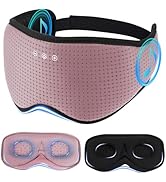 ZHENYEMEI 3D Sleep Mask with Bluetooth Headphones 2-in-1, Timing Sleeping Headphones for Side Sle...