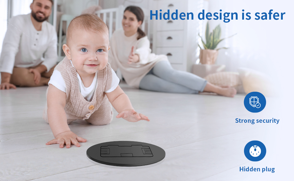 Circular floor sockets make your use more reassuring and reliable
