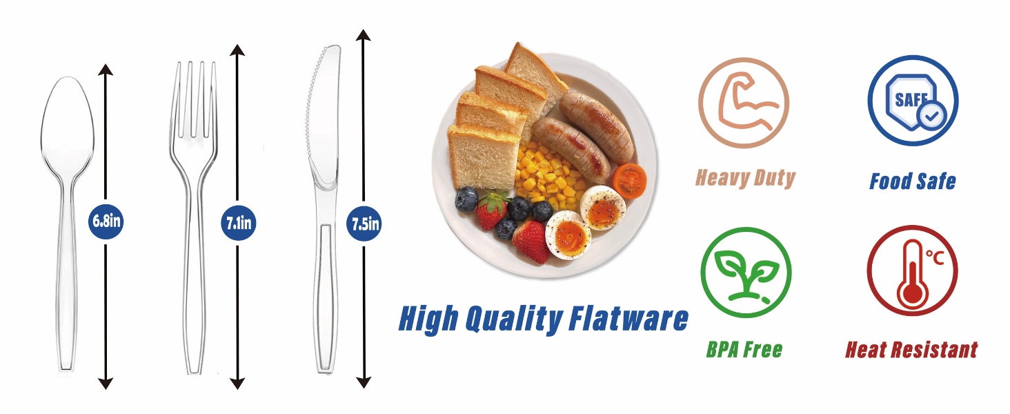 360 Count Extra Heavy Duty Clear Plastic Silverware