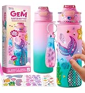 Klever Kits Decorate Your Own Water Bottle Kits for Girls Age 6+, Mermaid DIY Gem Diamond Paintin...