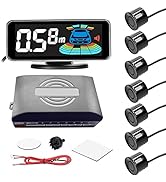 Shkalacar Car Reverse Parking Radar System Backup Rear Reversing Radars with 8 Parking Sensors Di...