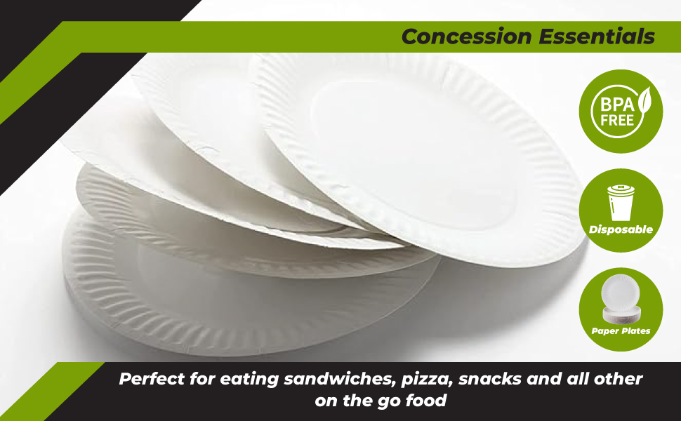 9 inch white paper Plates