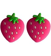 Czhotg 2Pcs Pink Strawberry Tennis Racket Vibration Dampener Soft Silicon Racket Dampener Cartoon...