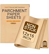12x16 Inch Parchment Paper Sheets for Baking, 360 Count Thicker Precut Half Sheet Pan Liners, Unb...