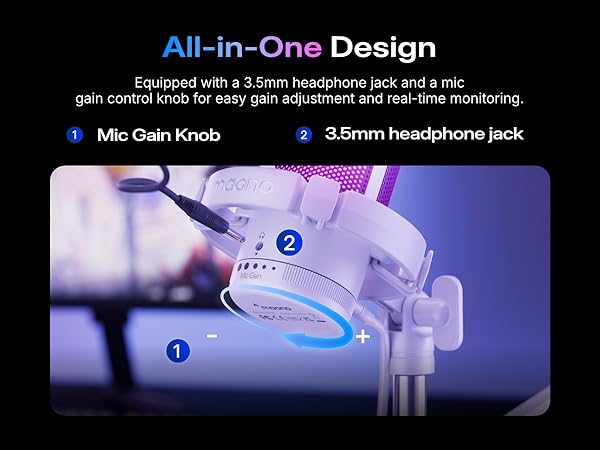 usb gaming microphone maono dgm20s