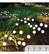 8 LED Solar Powered Firefly Lights, Solar Light Outdoor Waterproof, Sway by Wind, Swaying Garden ...