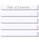 Chell White Sentence Strips Cardstock 3” x 24”, Thick Ruled Word Writing Paper for Teacher Suppli...