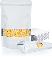 100 Pack Smell Proof Bags, Resealable Bags with Matte Window, Foil Pouch Stand Up Sealable Bags f...