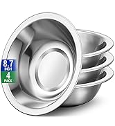 Offiper SUS304 8.7Inch Medium Thickened Mixing Bowls 4 Pack