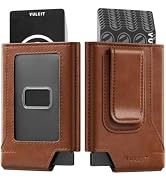 VULKIT Mens Wallet Card Holder Pop Up Card Wallet Slim Leather RFID Blocking Minimalist Wallet Wi...