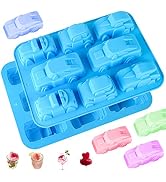 RoseFlower Auto Race Car Silicone Molds Baking Non-Stick BPA Free Moulds for Kitchen Cake, Puddin...