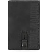 Steve Madden Men's Minimalist Holder Pop Up Card Wallet & ID Window, Black, 2.5 x .5 x 4