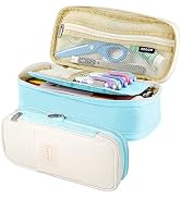 Teskyer Big Capacity Pencil Case, Large Storage Pencil Pouch, Canvas Pencil Bag for Organize Mark...