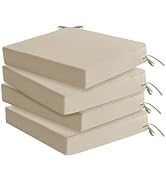 Outdoor Chair Cushions Set of 4: Waterproof & Fade Resistant Seat Cushion for Patio Furniture - 1...