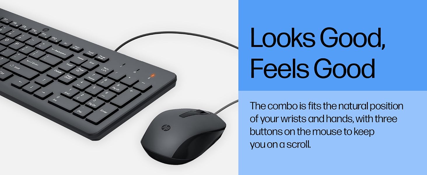 A+ PR - HP 150 Wired Mouse and Keyboard (Elephanta Combo) - B09Y2KDJXY