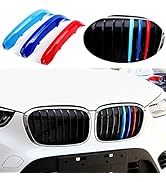 Exact Fit ///M-Colored Grille Insert Trims Compatible with BMW 2016-2019 X1 Accessories for M Spo...