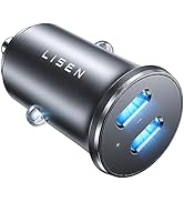 LISEN 90W USB C Cigarette Lighter Adapter Fast Charger, USB C Car Charger for iPhone 16[All Metal...