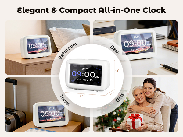 Elegant & Compact All-in-One Clock