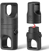 KeyUnity Titanium Magnetic Quick-Release Keychain, 360° Swivel Double-End Connector with Dual-But...