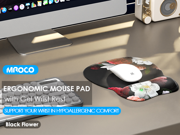Ergonomic mouse pad with wrist rest