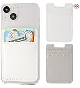 Fulgamo 2Pack Phone Wallet,Leather Phone Card Holder Adhesive Stick On Credit Card Pocket for Bac...