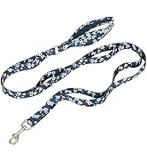 TRUE LOVE Floral Dog Leash with Multi Handles Durable Chain Rope Soft Neoprene Padded Training Co...