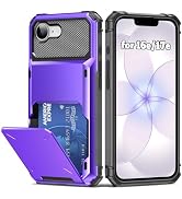 AFGHOA for iPhone 17e Wallet Case,5 Credit Card Holder Case for iPhone 16e 17e,Flip Cover Secure ...