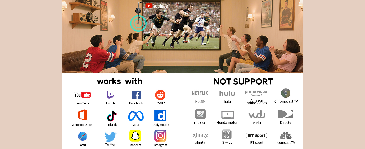 1080P Full HD wireless streaming receiver for video audiotransmission streaming YouTube