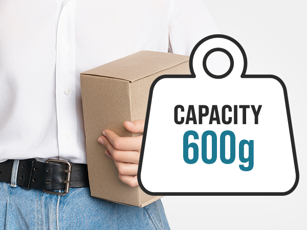 600 grams capacity