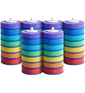 POPMOP 42 Pack Colorful Disposable Toilet Brush Refills - 7-Color Wand Replacement Heads, Unscent...