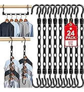 24 Pack Hangers Space Saving Magic Sturdy Closet Hangers Space Saver Closet Organizers and Storag...