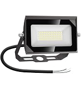 dephen 30W LED Flood Lights Outdoor with Bracket Mount, 3450Lumen 120V Security Lighting, 5000K I...