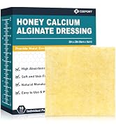 Ceeport Manuka Honey Calcium Alginate Wound Dressing, 2"x 2" High Absorbency Honey Wound Dressing...