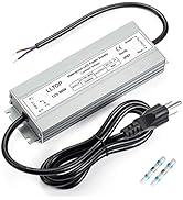 LLTOP LED Driver 60 Watts Waterproof IP67 Power Supply AC100-264V to 12V DC 5A Low Voltage Transf...