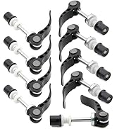 Blue/Black Aluminum Alloy Bike Seat Clamp, M6 × 65mm Bicycle Binder Clamp Bolt Seat Post Quick Re...