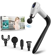 cotsoco Massage Gun with Upgraded Extension Handle, Percussion Deep Tissue Back Massager with 4 M...