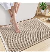 Smiry Waffle Bath Mat 30x20, Extra Soft Absorbent Bathroom Rugs, Non Slip Machine Washable Quick ...