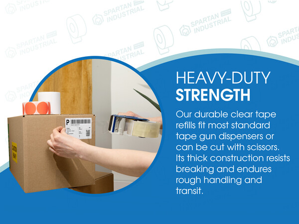 Heavy-Duty Strength: Our packing tape refills fit most tape guns and resists breaking during transit