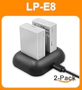 ENEGON LP-E8 Battery and Rapid Dual Charger for Canon EOS Rebel T3i T2i T4i T5i, EOS 550D 600D 65...