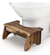 HOLANA 7.2” Acacia Wood Toilet Stool Squat Adult - 350LBS Poop Stool Adult, Toilet Foot Rest - No...