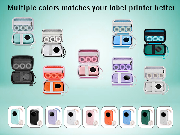 Mini label printer maker storage case