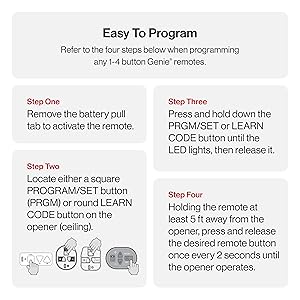 Genie single button remote programming instructions